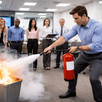 Fire Extinguisher Online Course workplace training demonstration