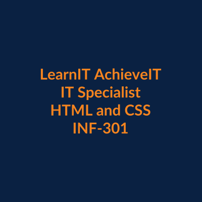 IT Specialist HTML and CSS Course UK INF-301